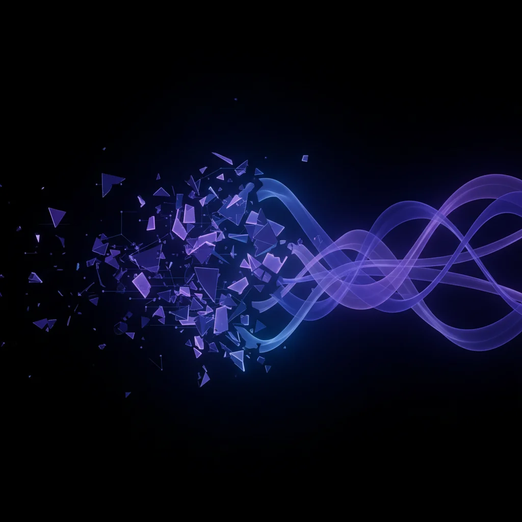 Abstract geometric patterns showing transformation